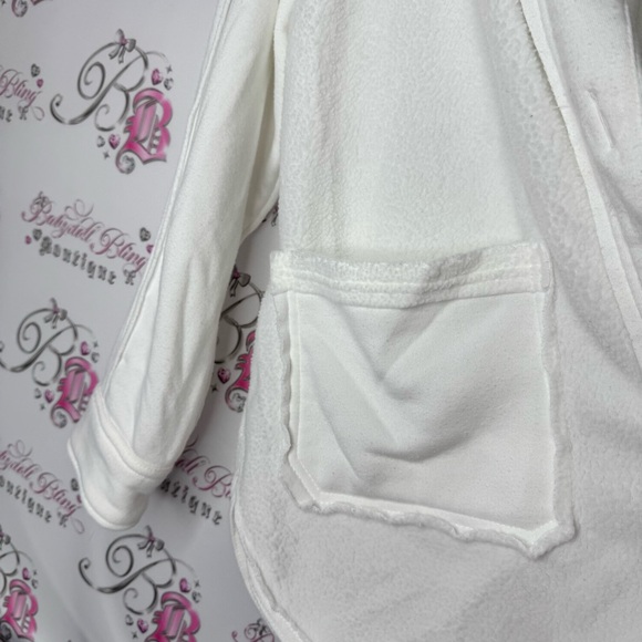 Knox rose jacket coat sweater White Button-Up Cardigan fleece soft cozy - Picture 2 of 9